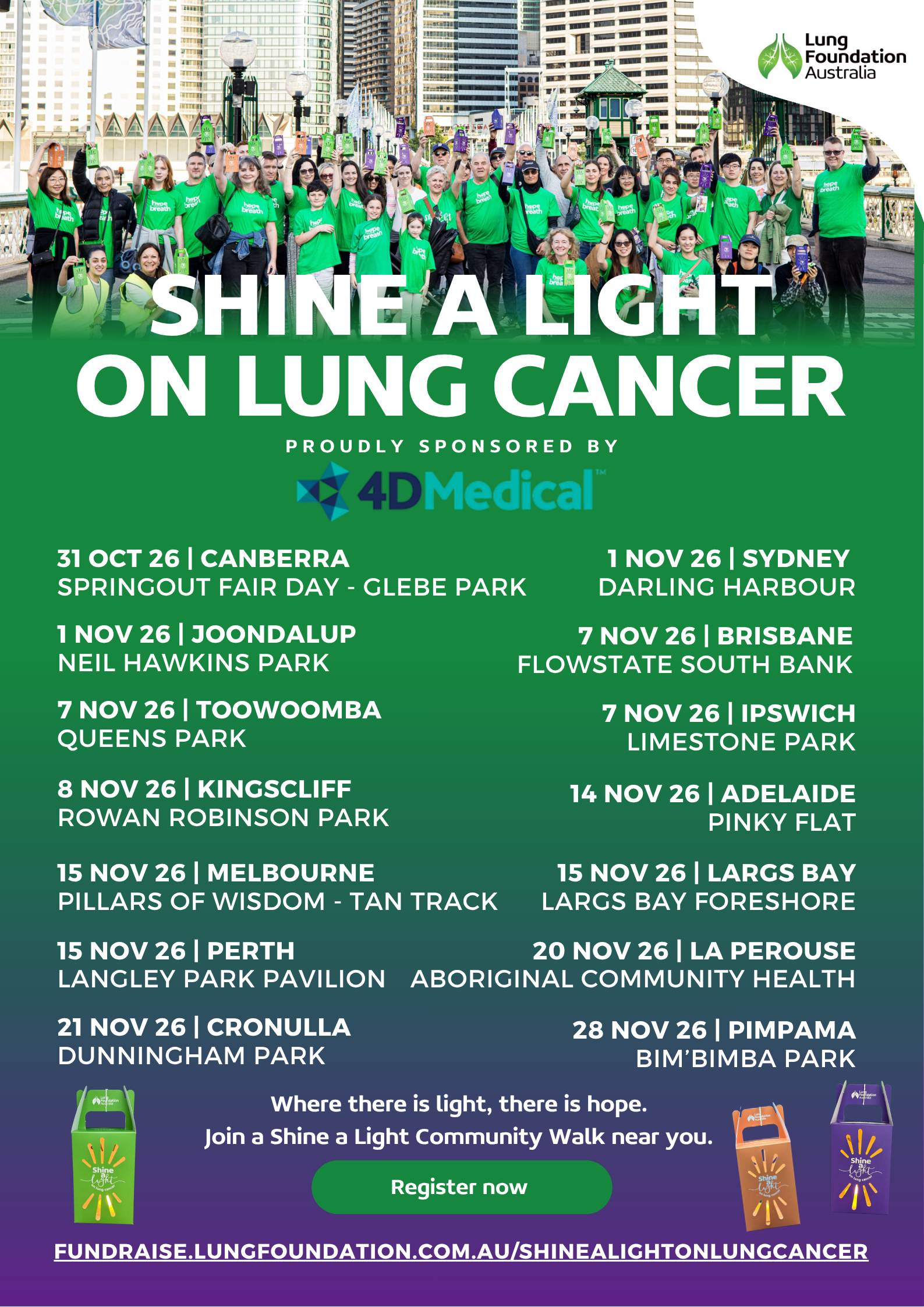 Shine a Light - Community Walk promotional poster