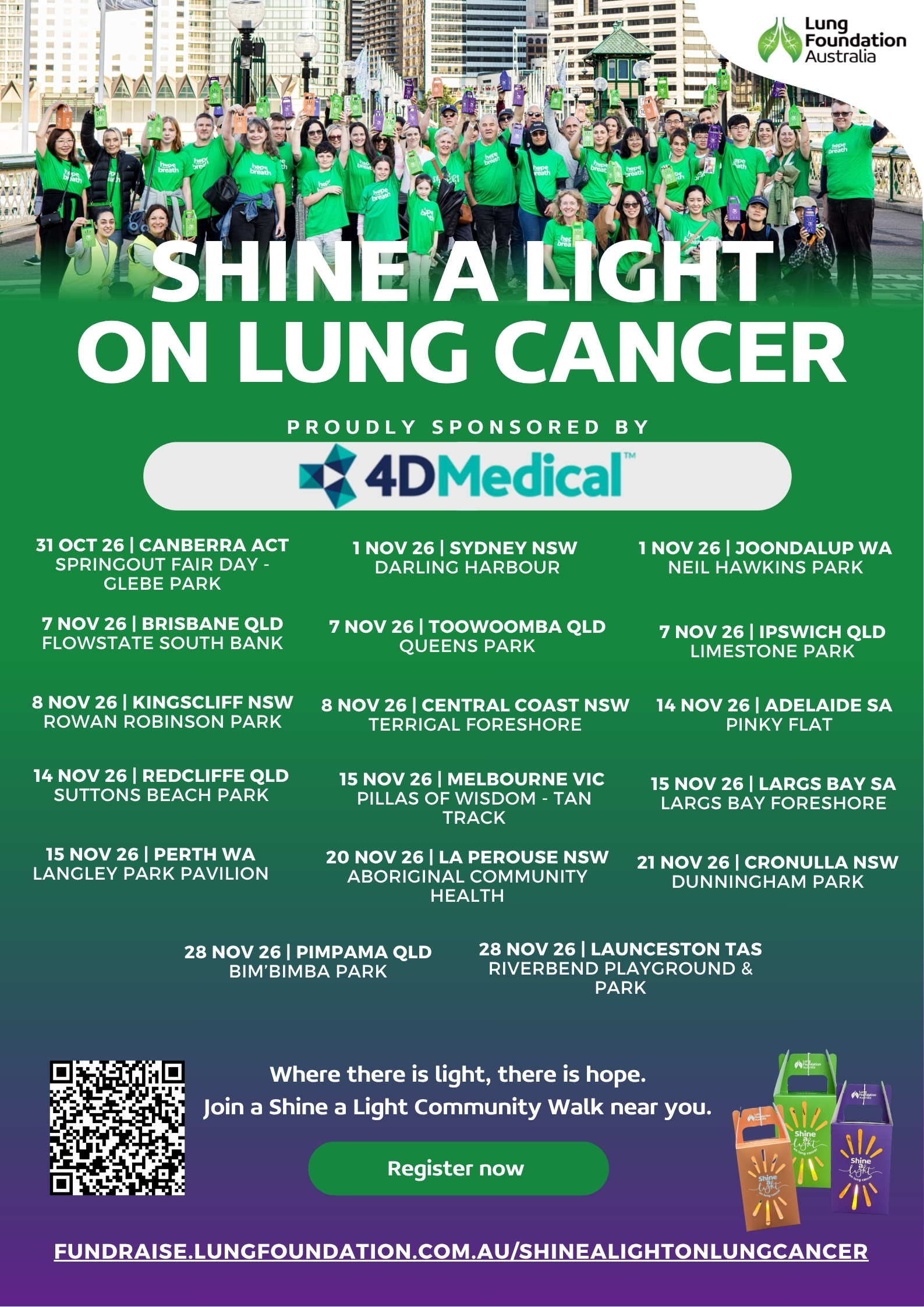 Shine a Light - Community Walk promotional poster