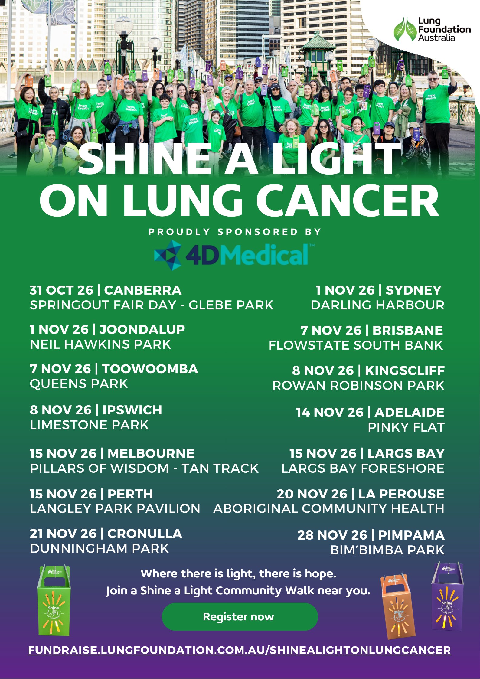Shine a Light - Community Walk promotional poster
