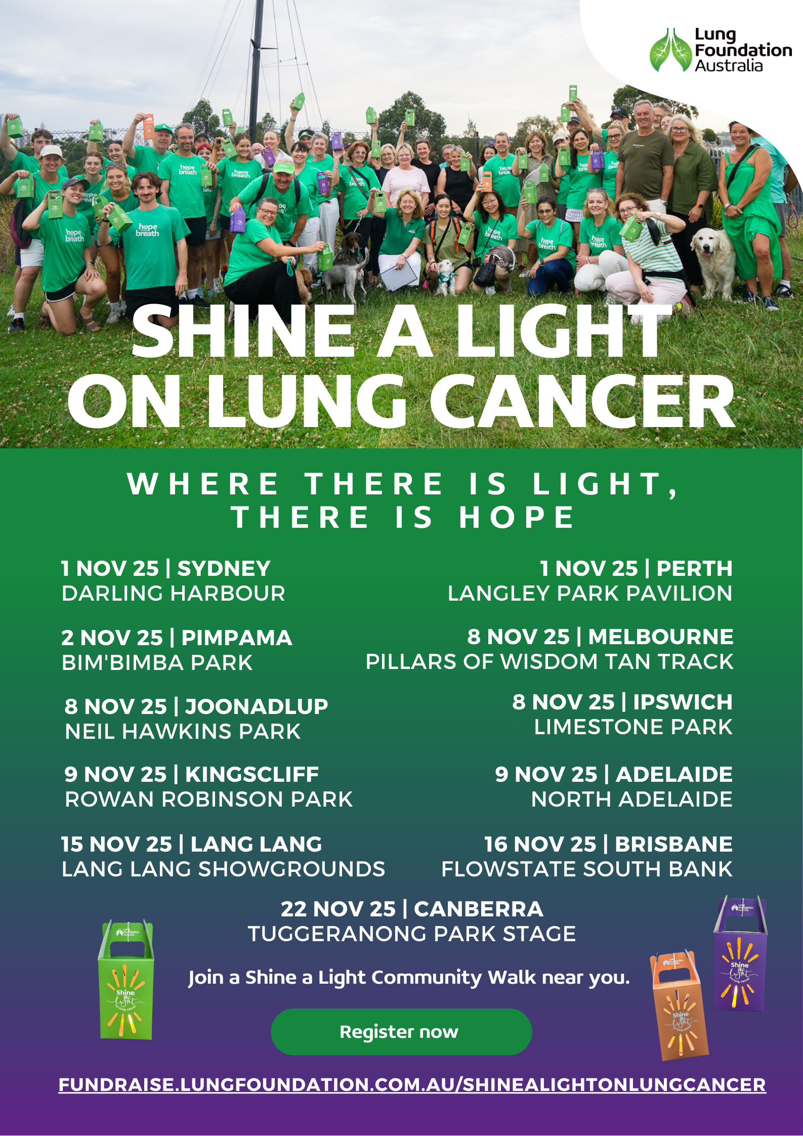 Shine a Light - Community Walk promotional poster